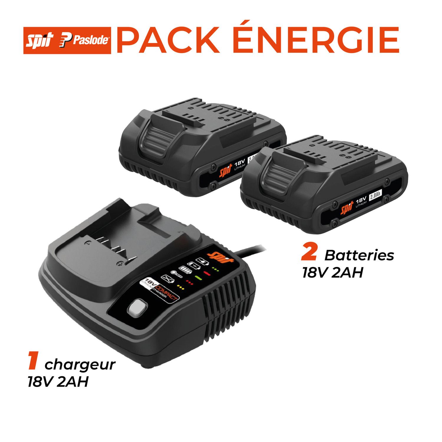 Pack 2 baterías + cargador 18 V