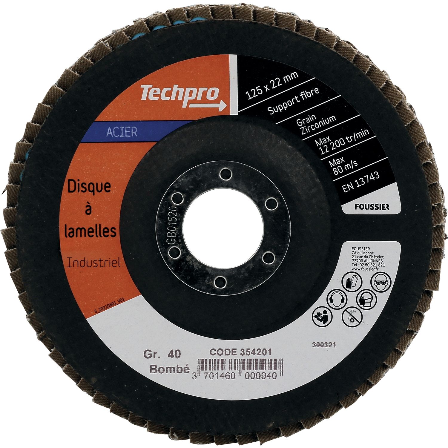 Disco de láminas de 125 mm de la gama industrial
