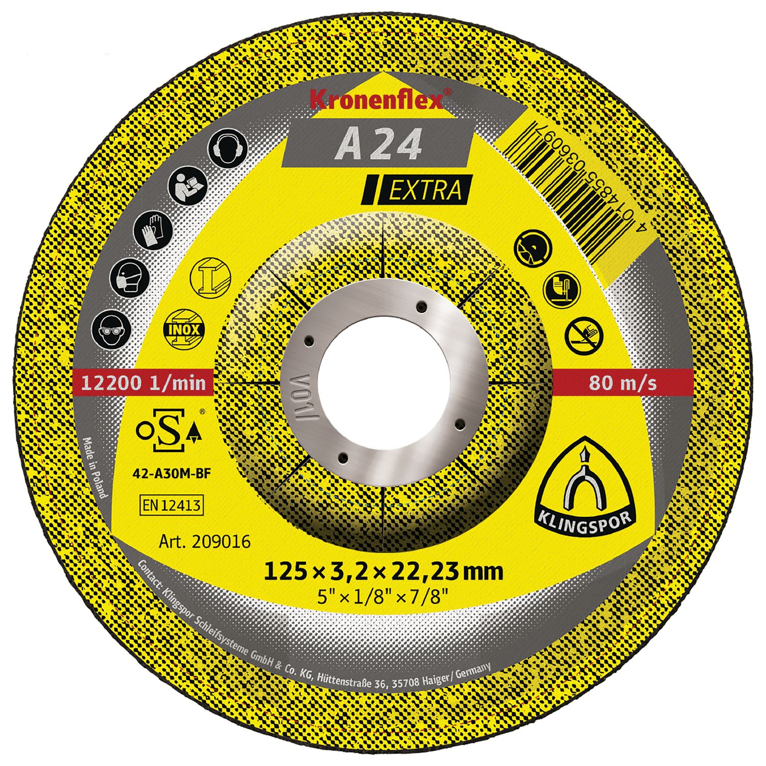 DISQ TRONC A24EX 125X3,2X22 M. DEPORTE