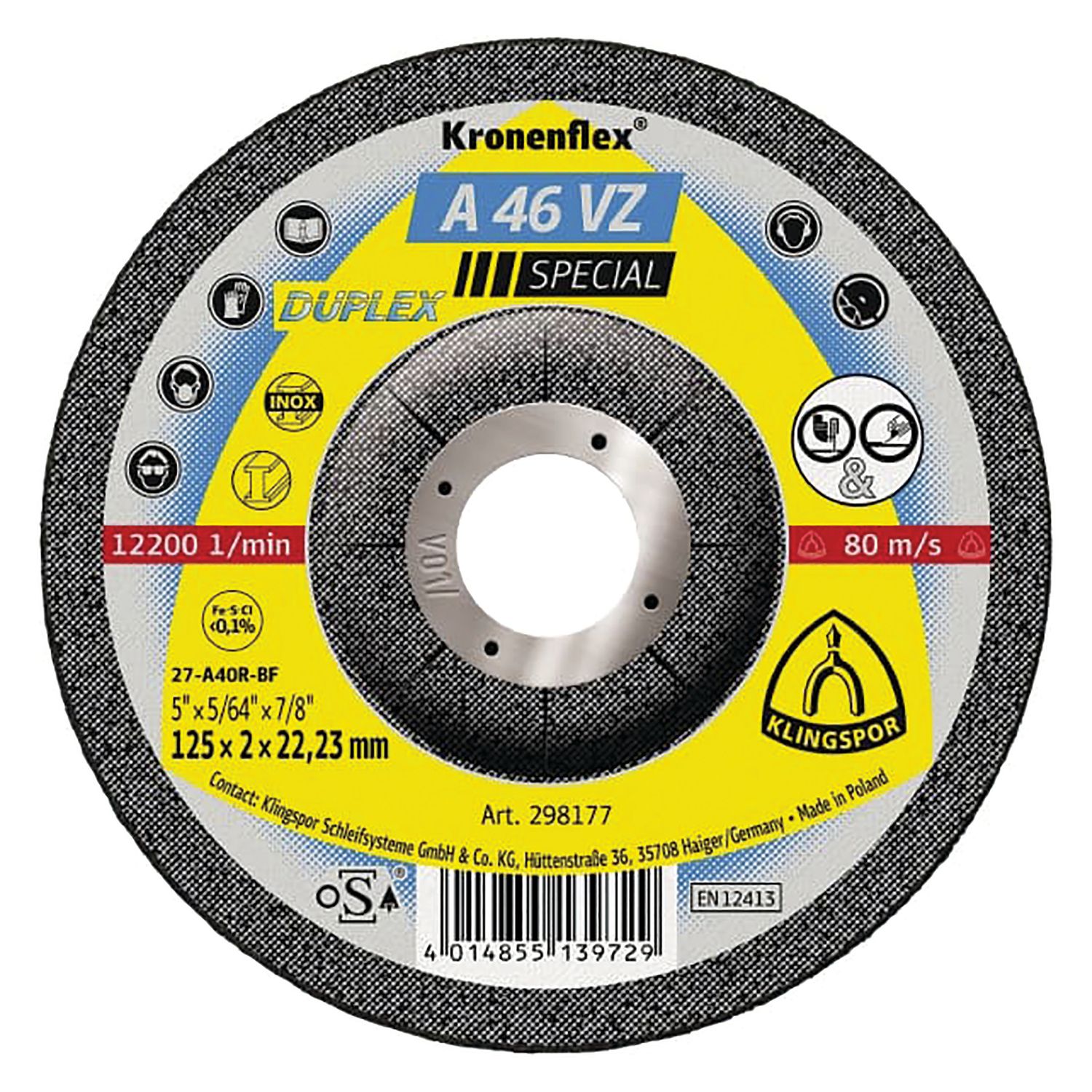A46VZ SPECIAL Disco de desbarbado y corte 2 en 1