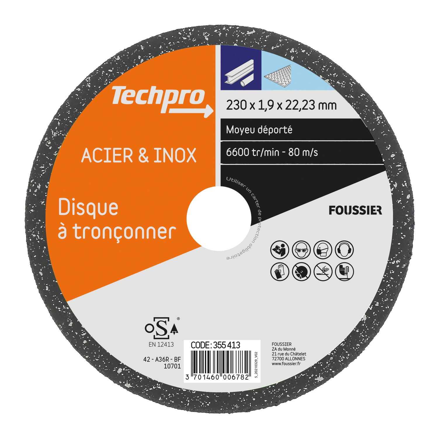 Disco de corte de acero / acero inoxidable