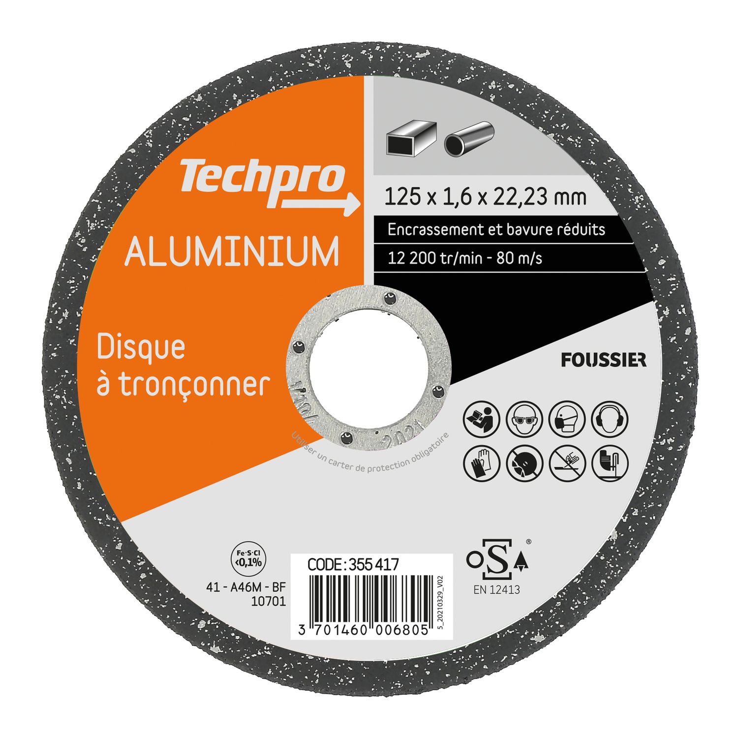 Disco de corte de aluminio 125mm