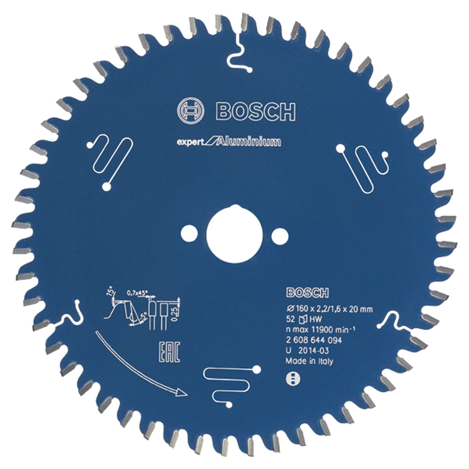 Hoja de sierra circular de aluminio / PVC