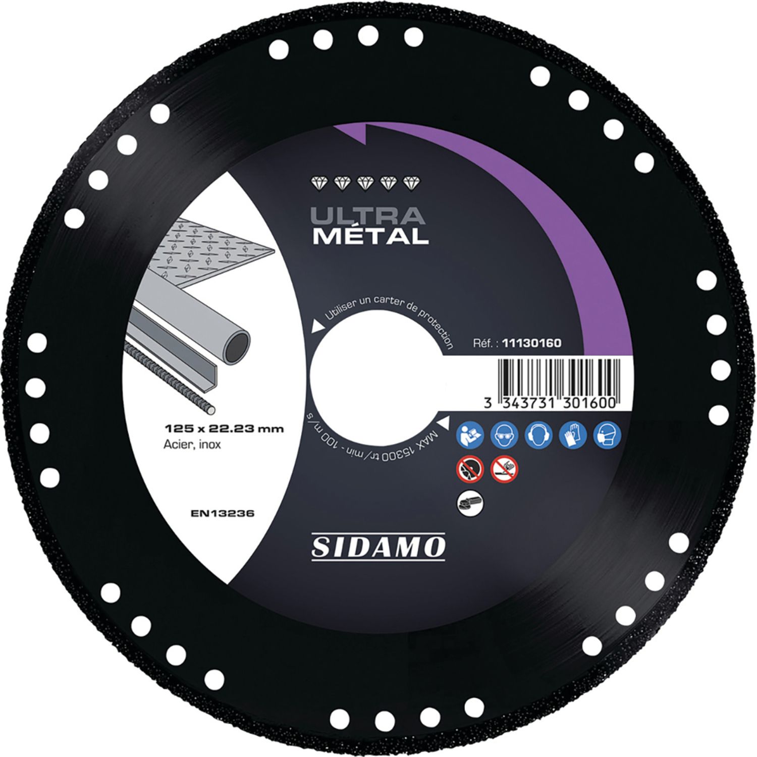 Disco de diamante Material compuesto, fibra de carbono, acero