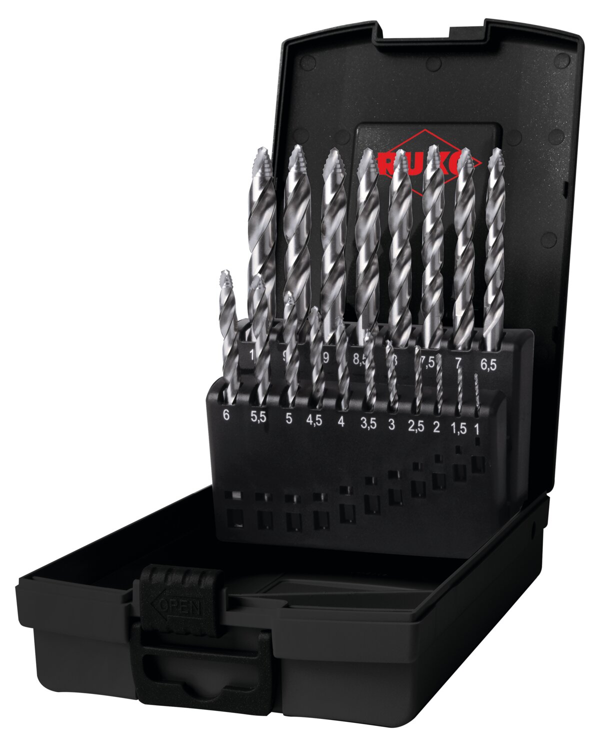 Juego de brocas espirales metálicas HSS con punta FLOWSTEP