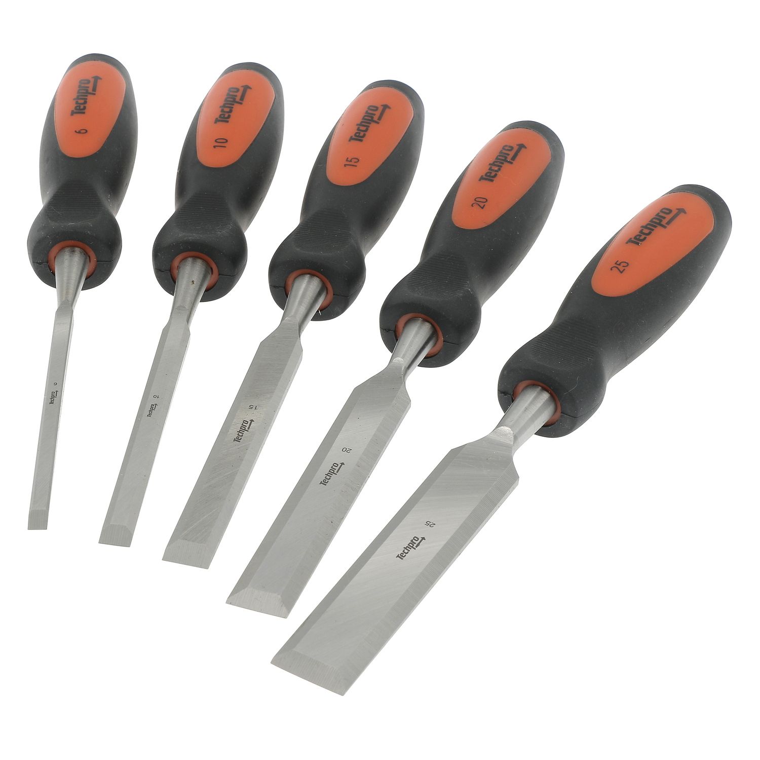 TECHPRO WOOD CINCEL SET X5