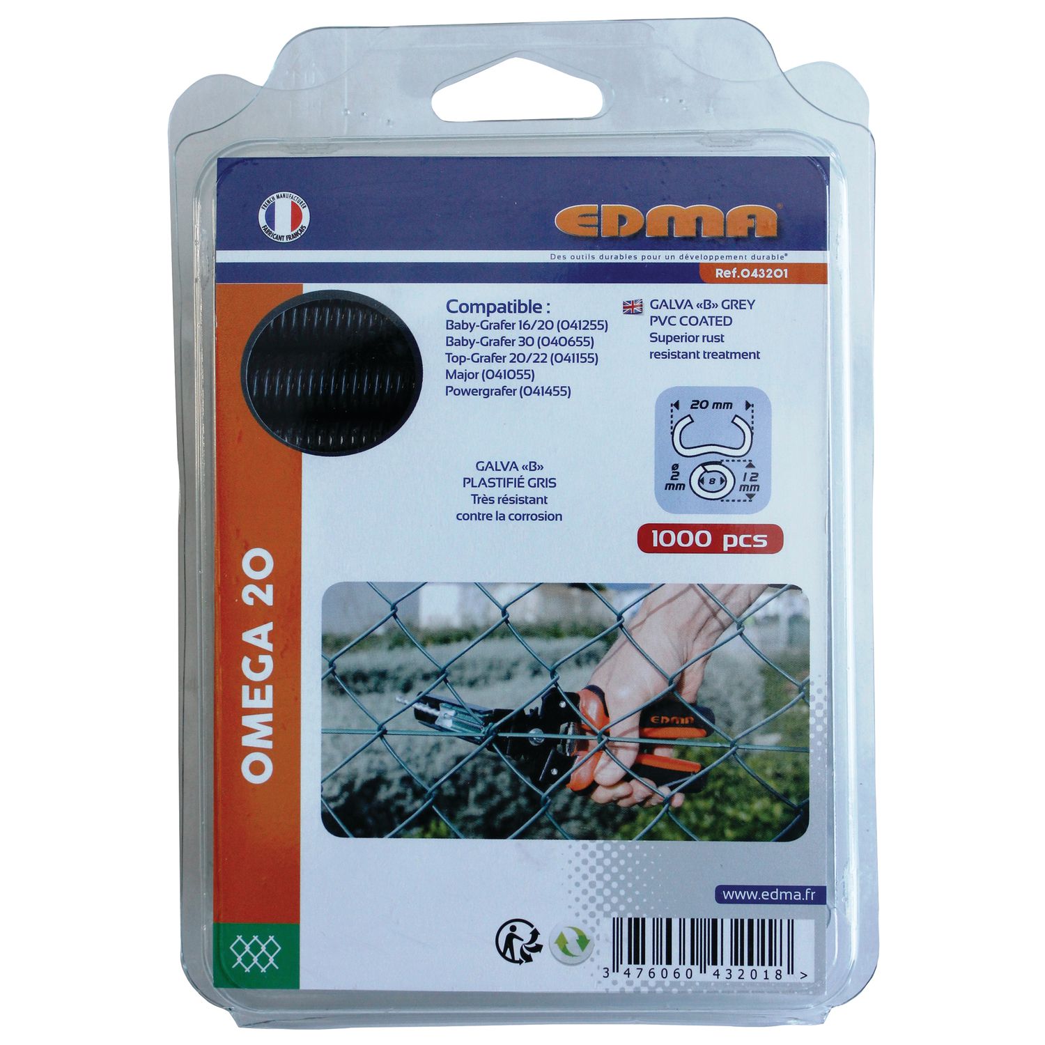 Clip de malla Omega 20-22