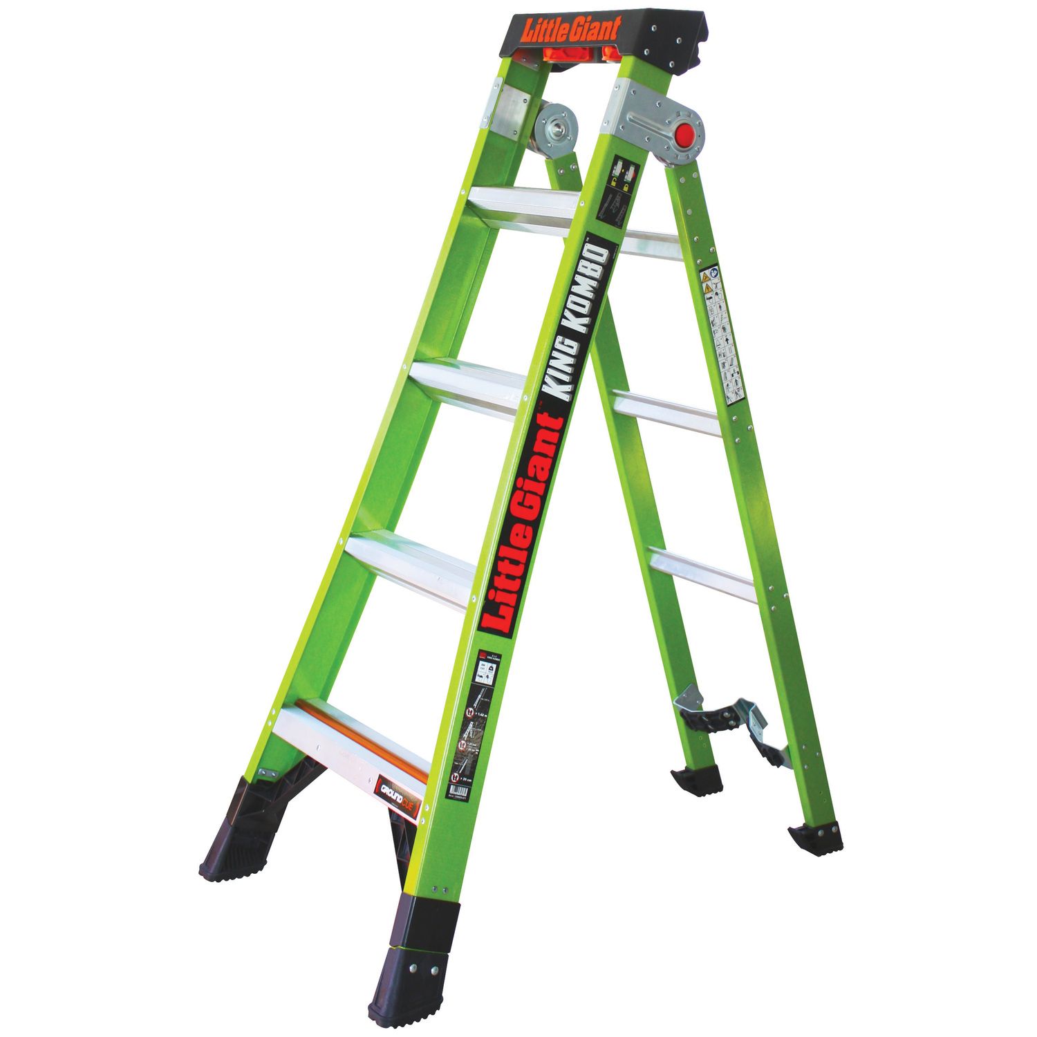 Escalera de tijera industrial de fibra de vidrio King Kombo