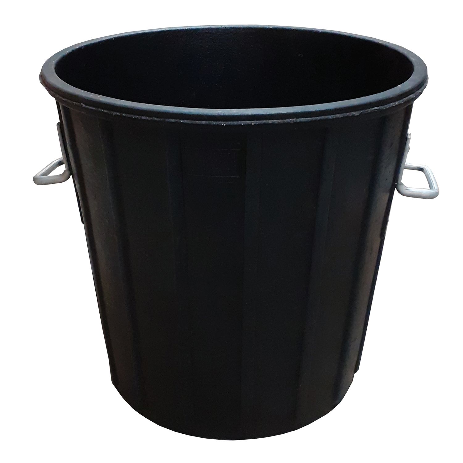 CUBO DE GOMA CON ASA METÁLICA 75L