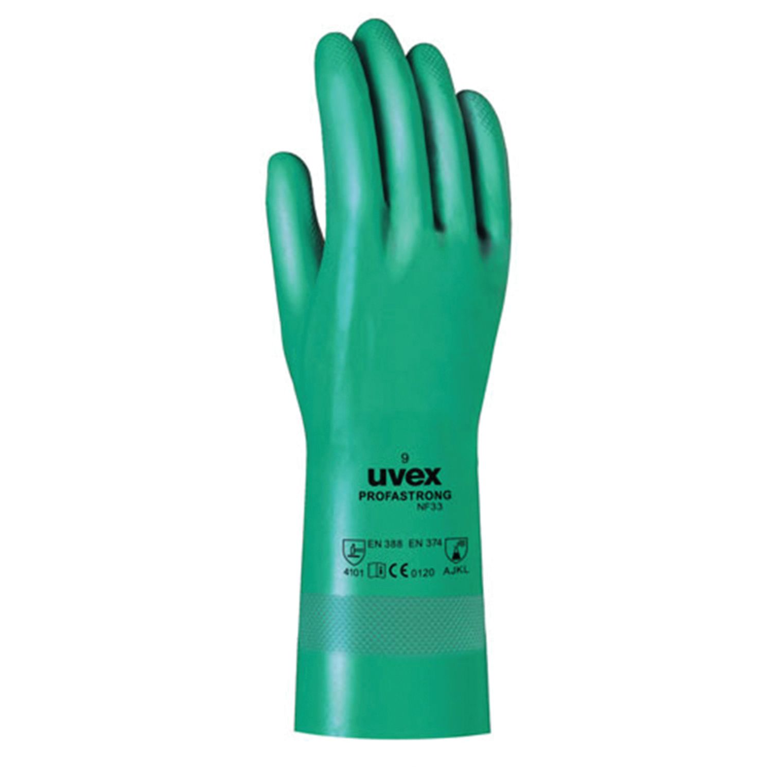 Guante de nitrilo verde 33 cm