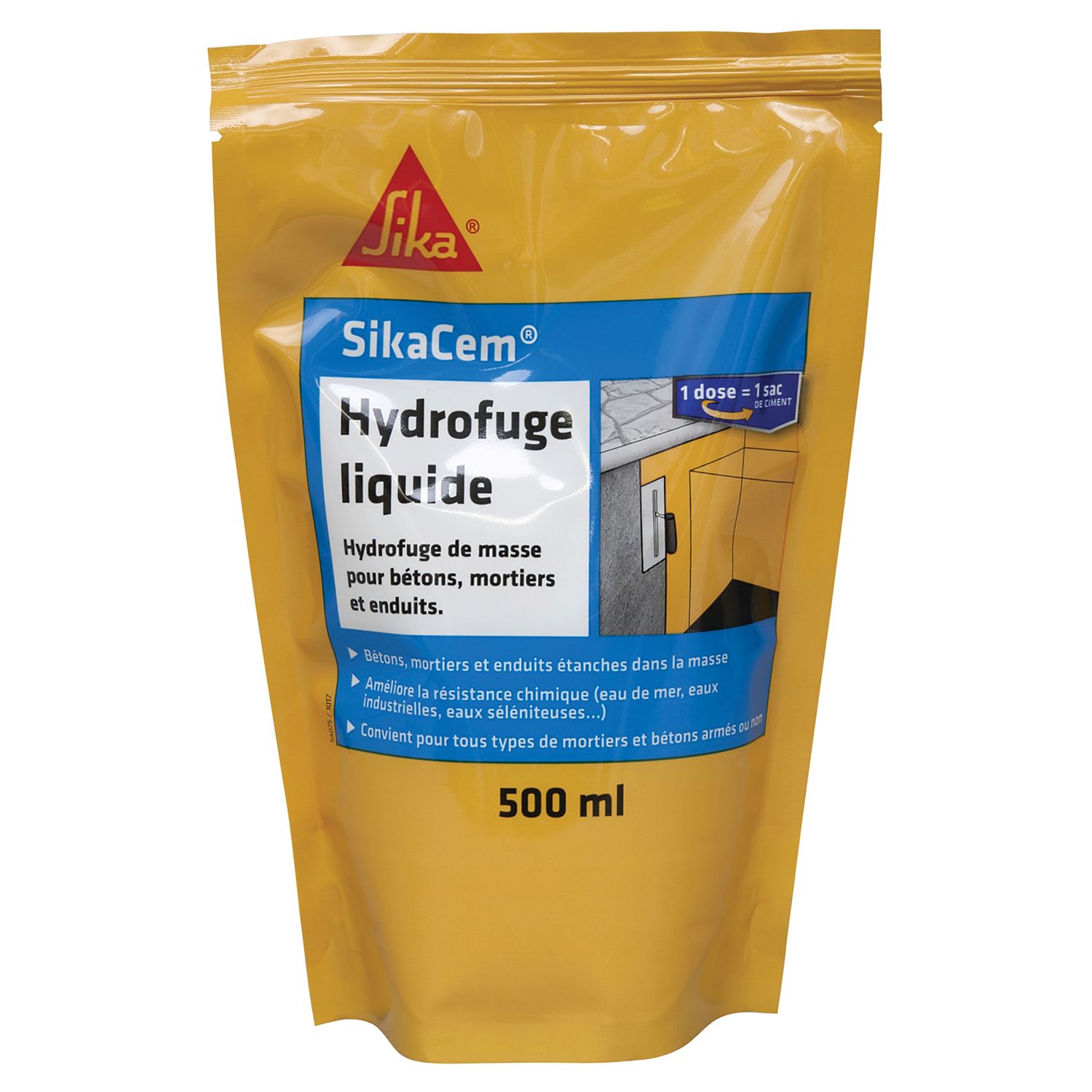 HIDRÓFUGO SIKACEM LÍQUIDO BLANCO 500MLX1