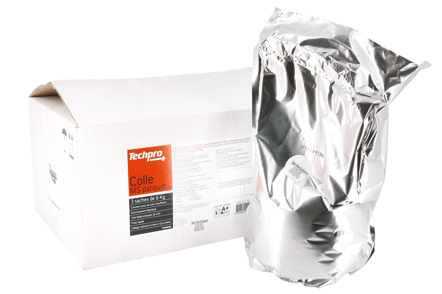 MS PARQUET COLA CARTÓN 3X6KG TECHPRO