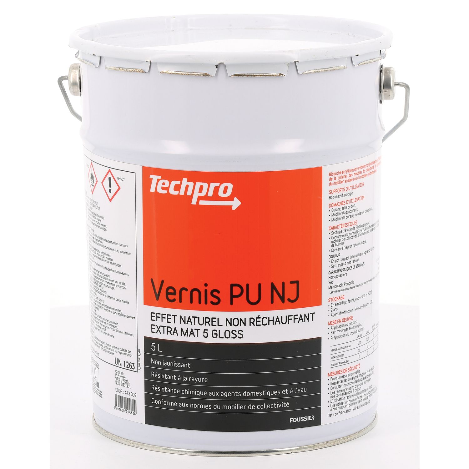 BARNIZ PU NON RECHAUF NATURAL 5GL 5L