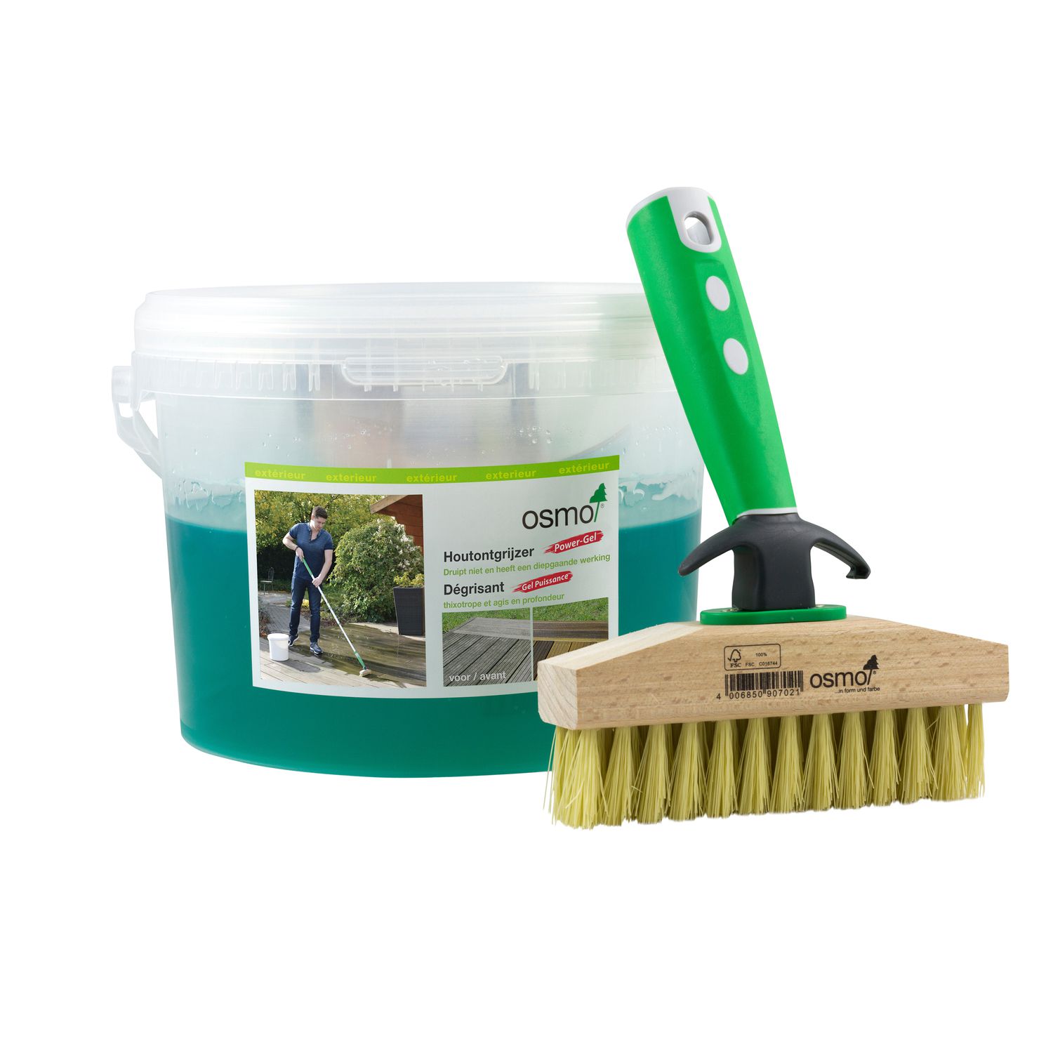 Gel desengrasante para madera