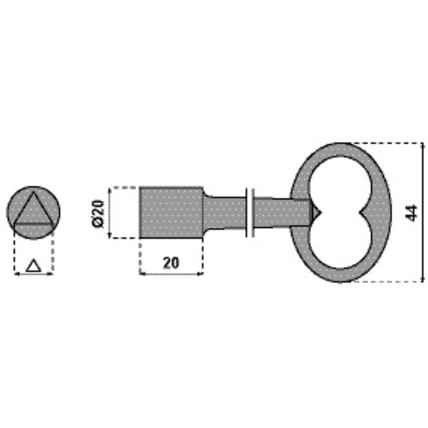 LLAVE BOMBEROS HEMBRA 14MM L80MM ZN