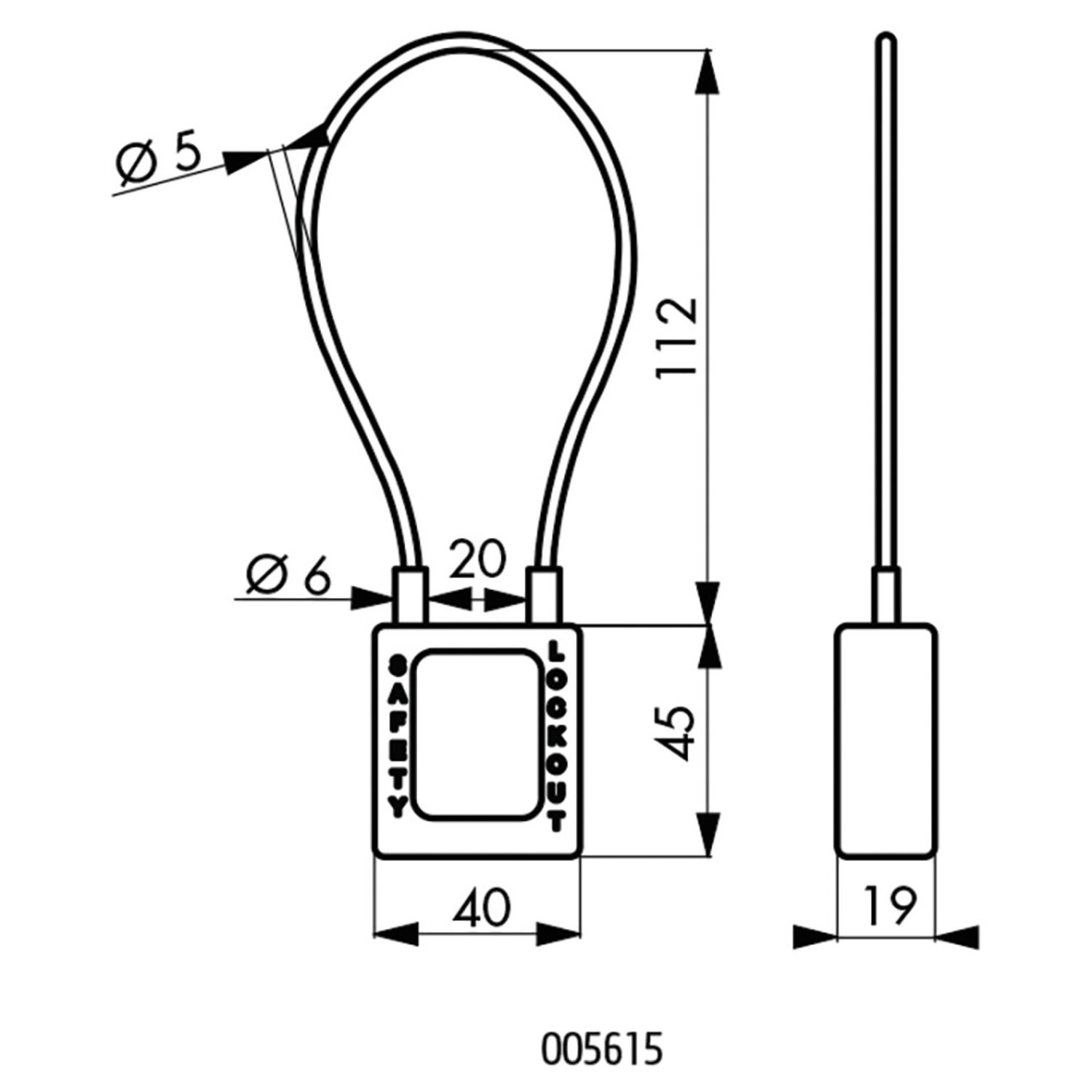 CANDADO CONSIGNA RGE FUNDA DE CABLE D5 L