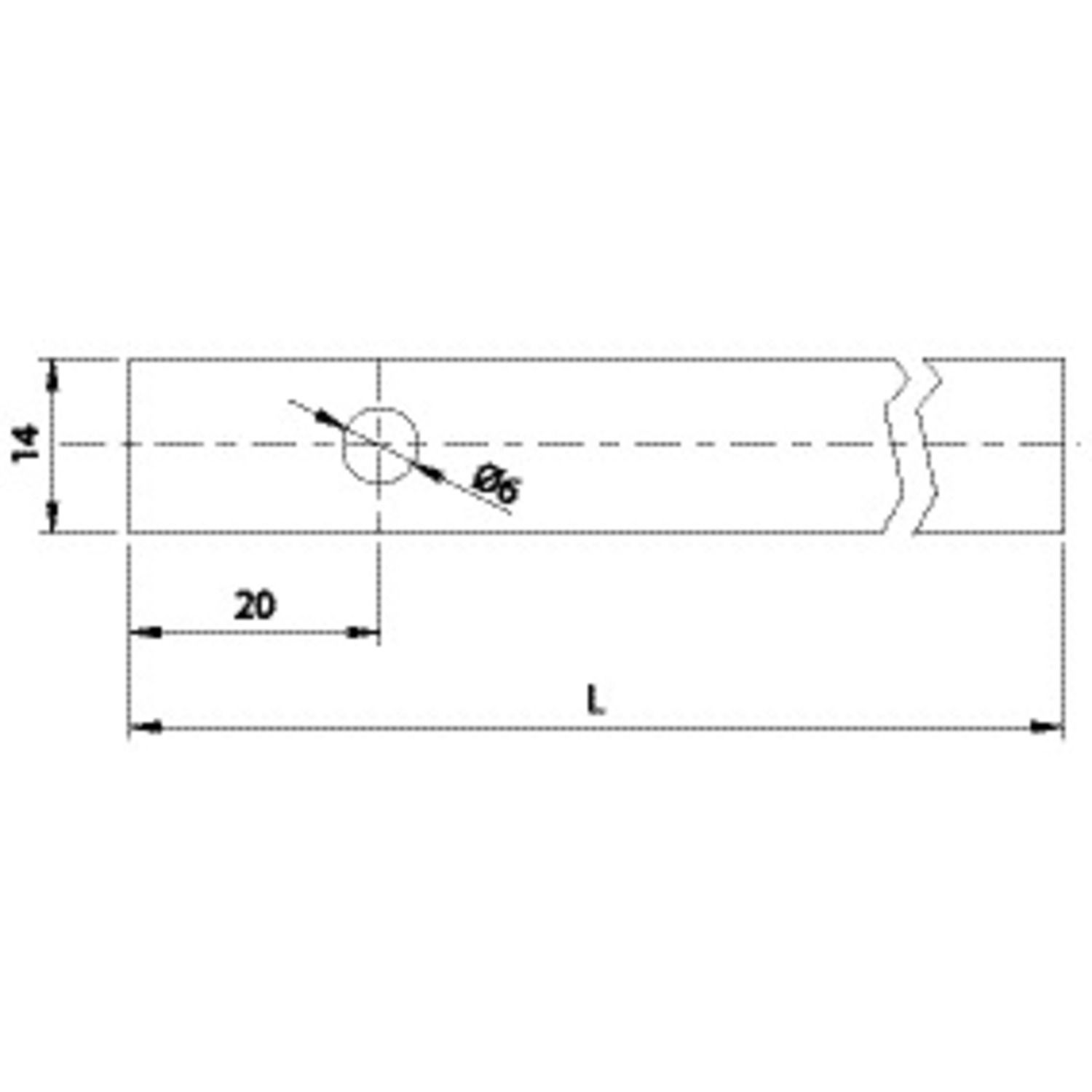 VARILLA GALVANIZADA 14 IN 2M P/CR 687
