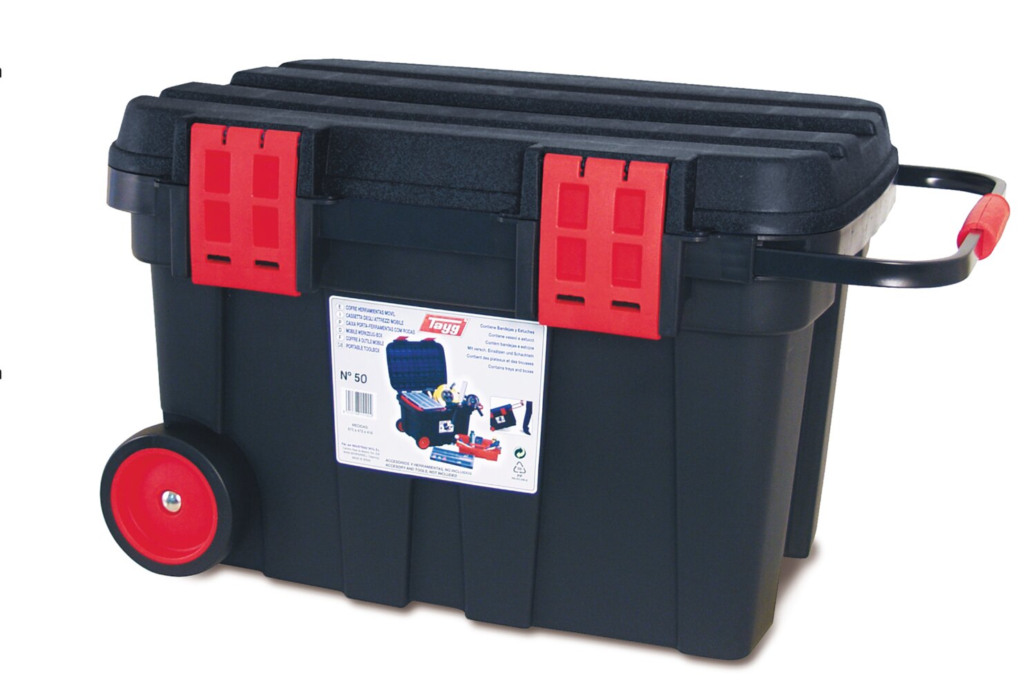 CAJA MÓVIL CON RUEDA 130L