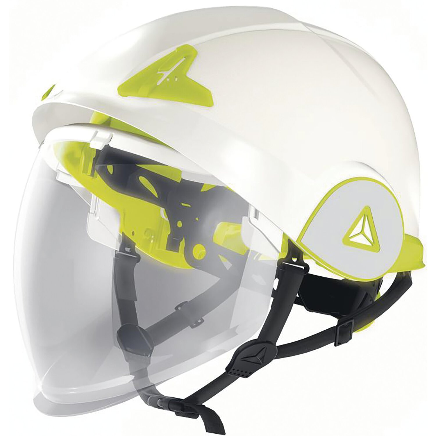 CASCO BLANCO ÓNIX + VISERA RETRÁCTIL