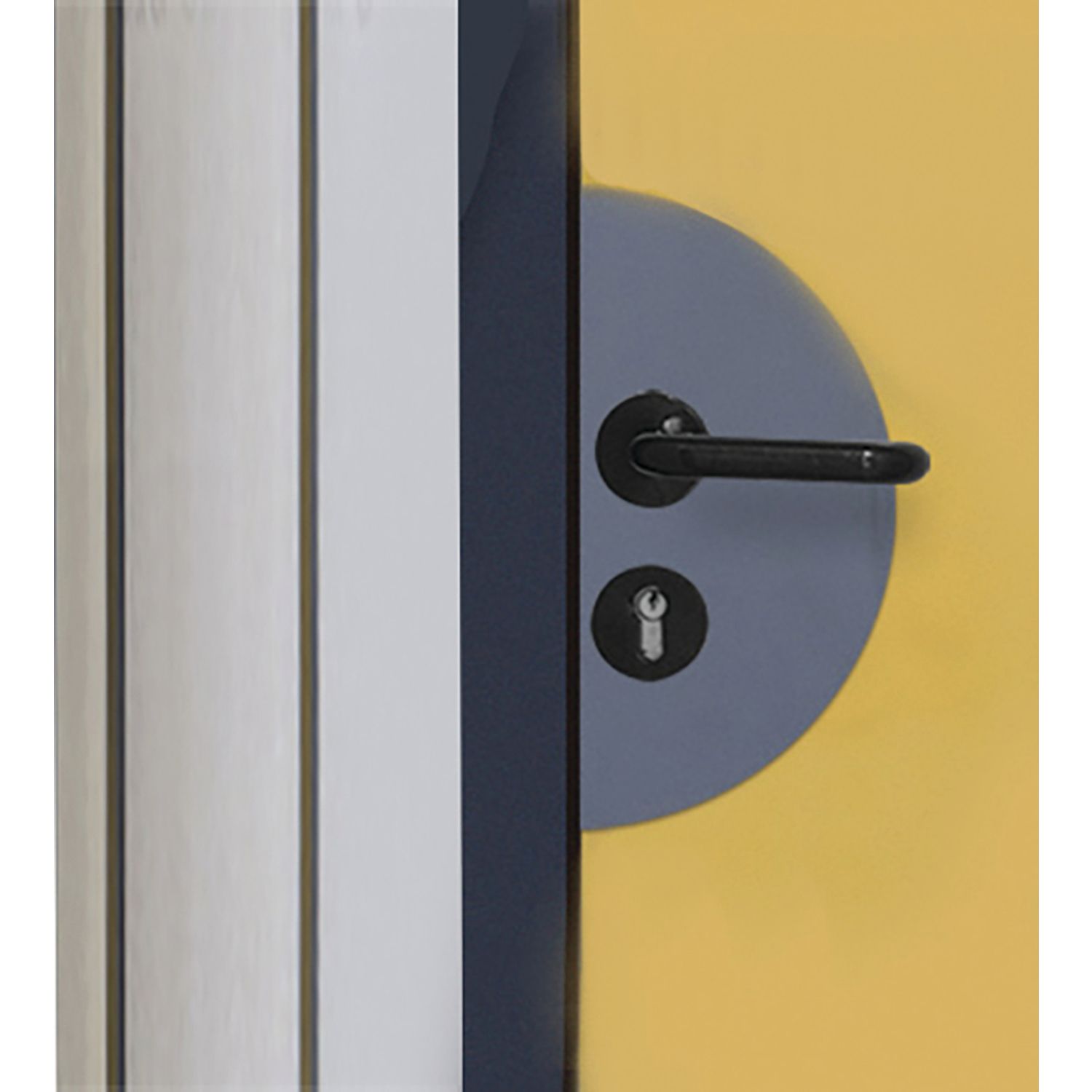 PLACA POUSSEE 1/2LUNE TPU GRIS ADH300X15