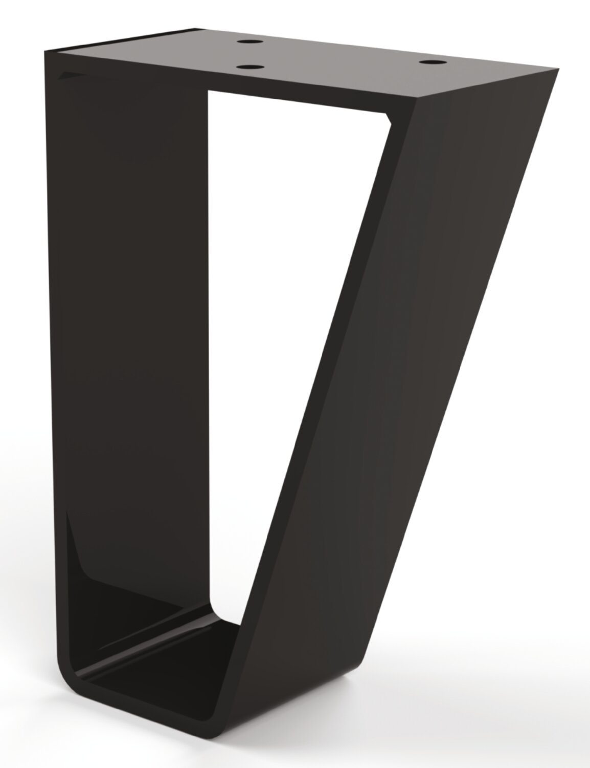 PATA PLANA DE METAL H150MM AC NEGRO