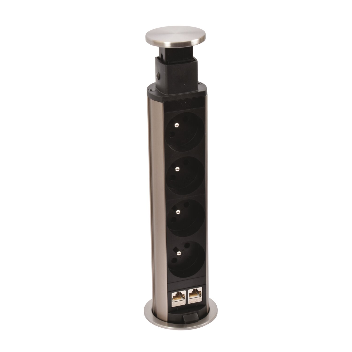 TORRE 60 4 + 2 RJ45 ALU BLOQUE DE ENCHUF