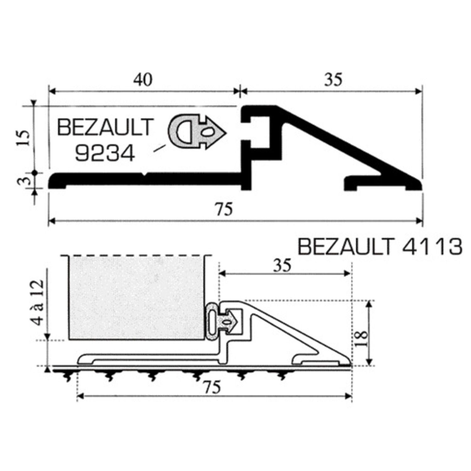 WEIR PROFILE 4113 ALU BRUT 4ML