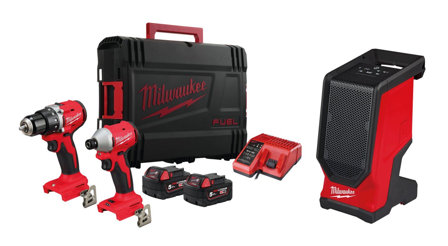 SET DE 2 HERRAMIENTAS 18V + ALTAVOZ BLUE