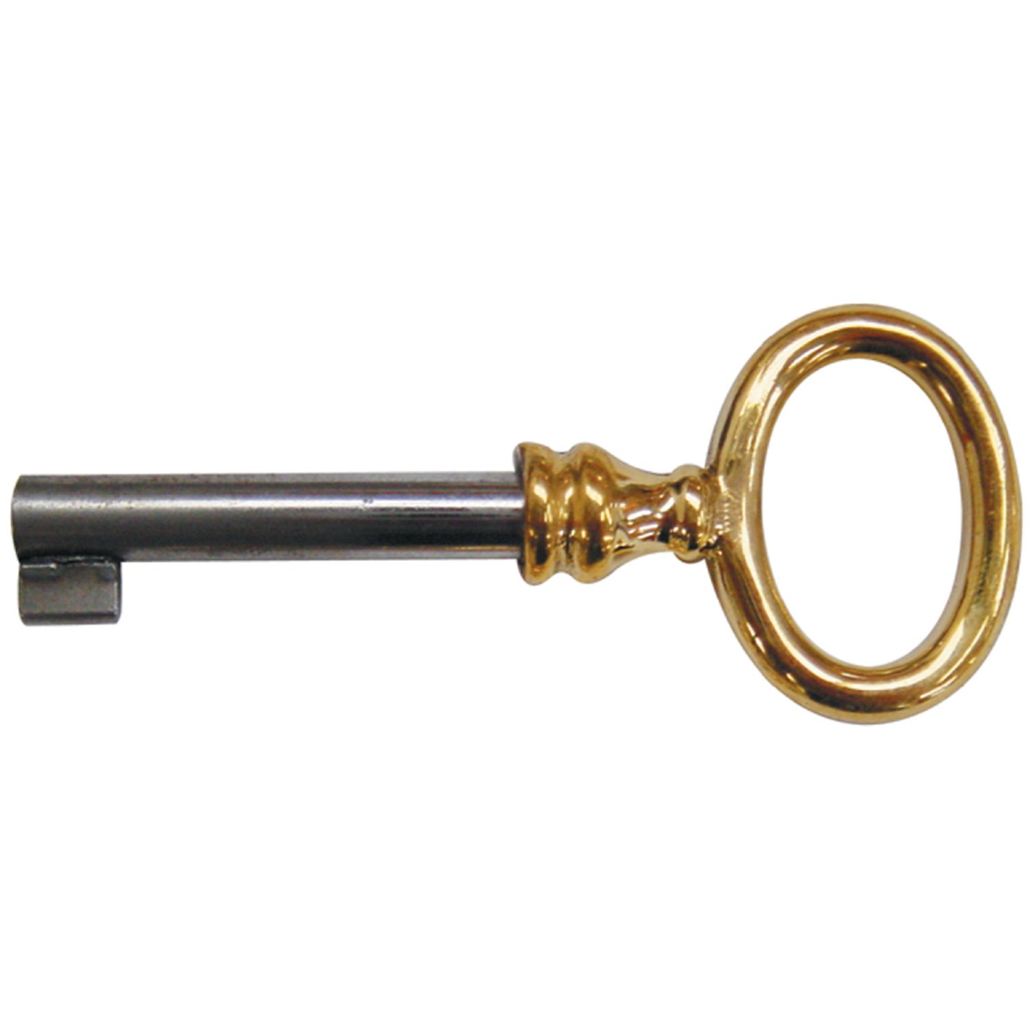 LLAVE OVAL CAÑA LATÓN PULIDO 40MM DE 14