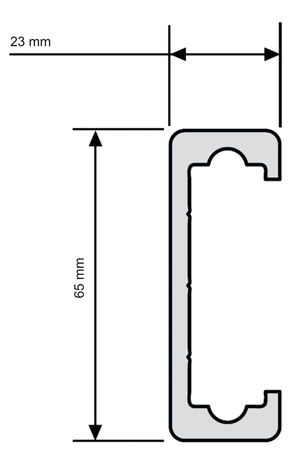 CARRIL DE ALUMINIO L2400 DA0116RC