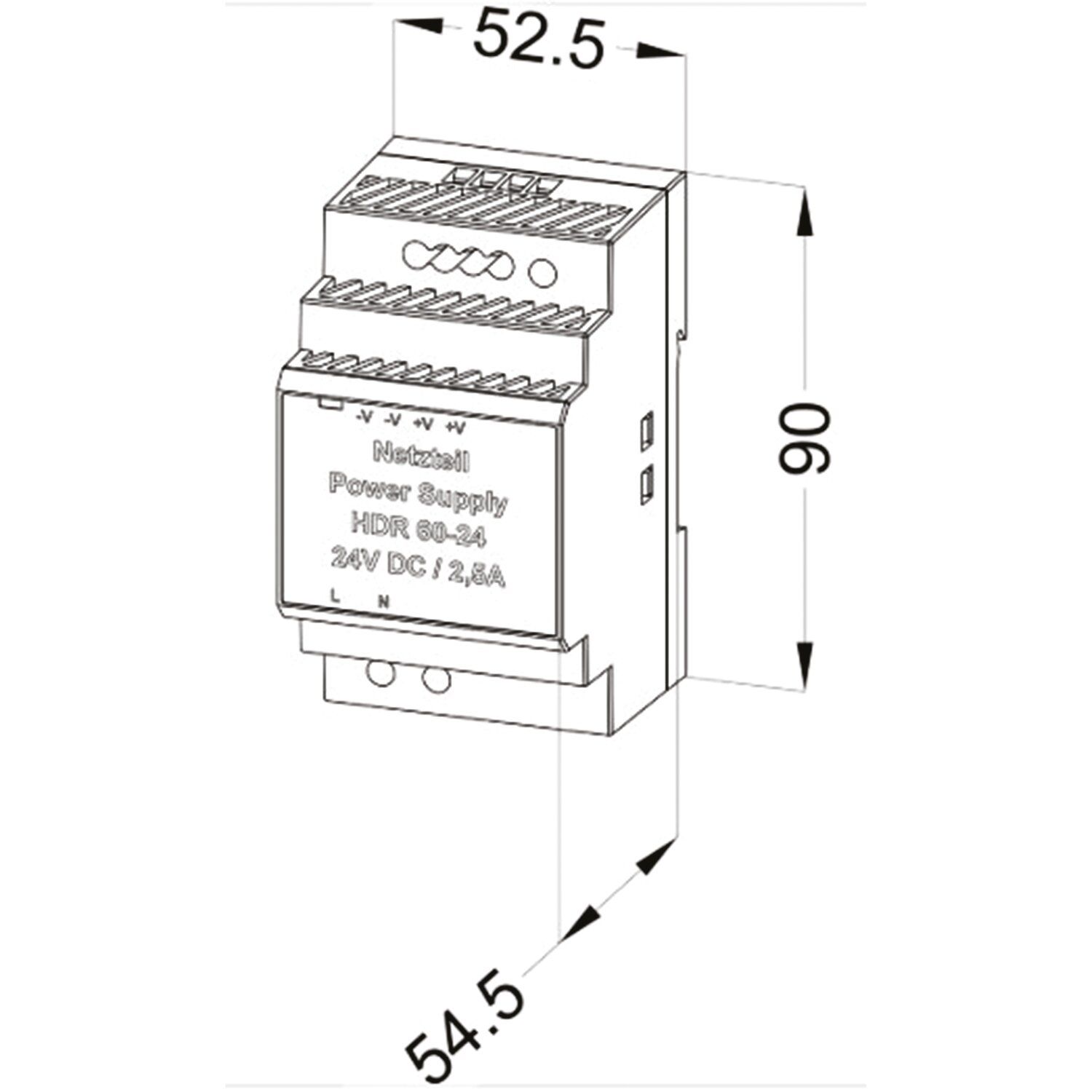 FUENTE DE ALIMENTACIÓN 24V CC-2,5A