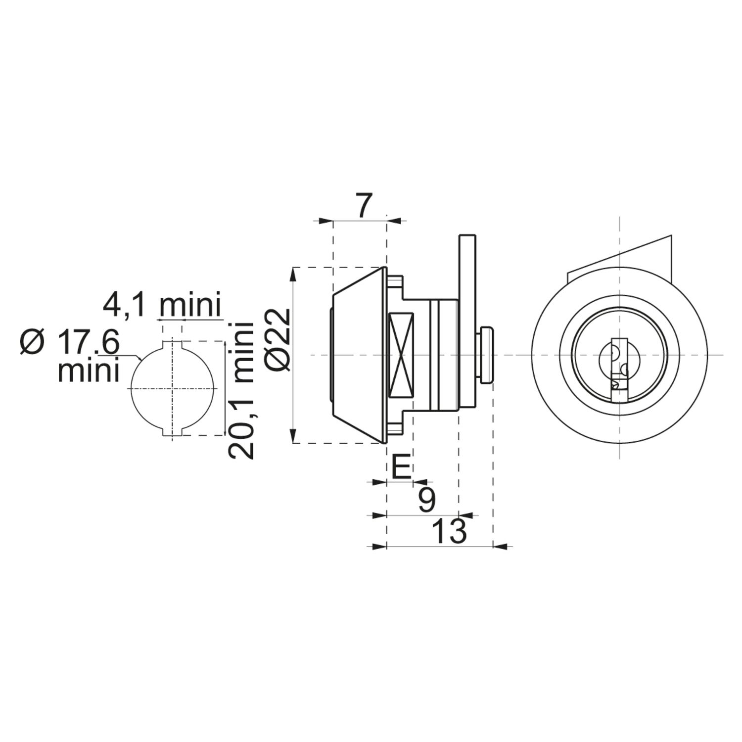 CERRADURA BUZÓN 1112+1112N CAM