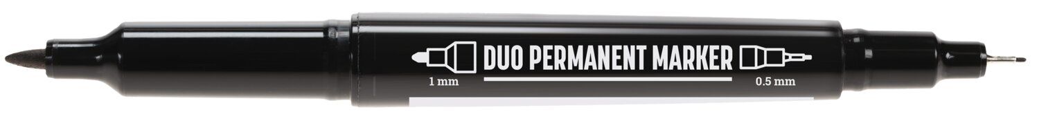 ROTULADOR PERMANENTE NEGRO CON 2 PUNTAS