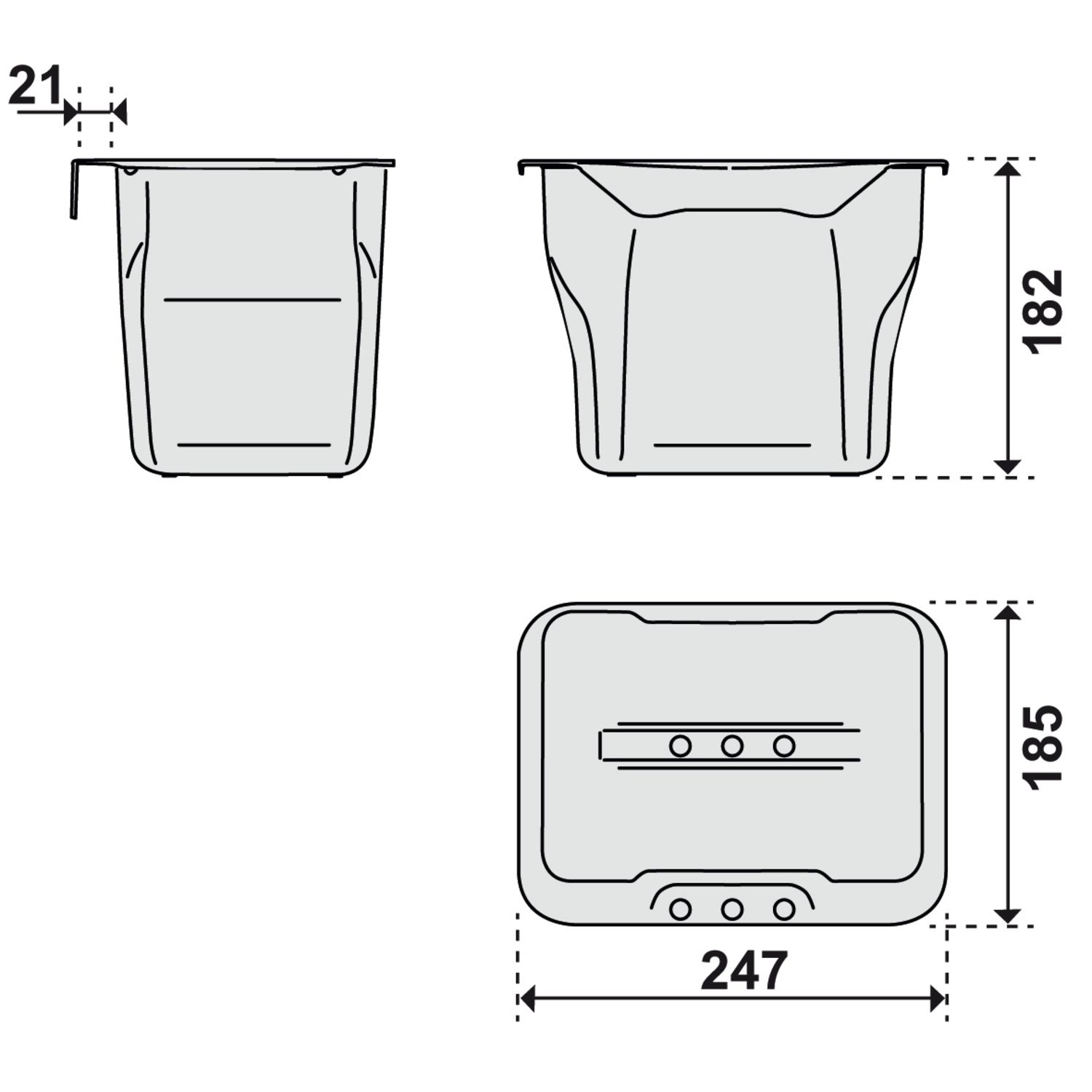RECIPIENTE MULTIUSOS DE 5 L