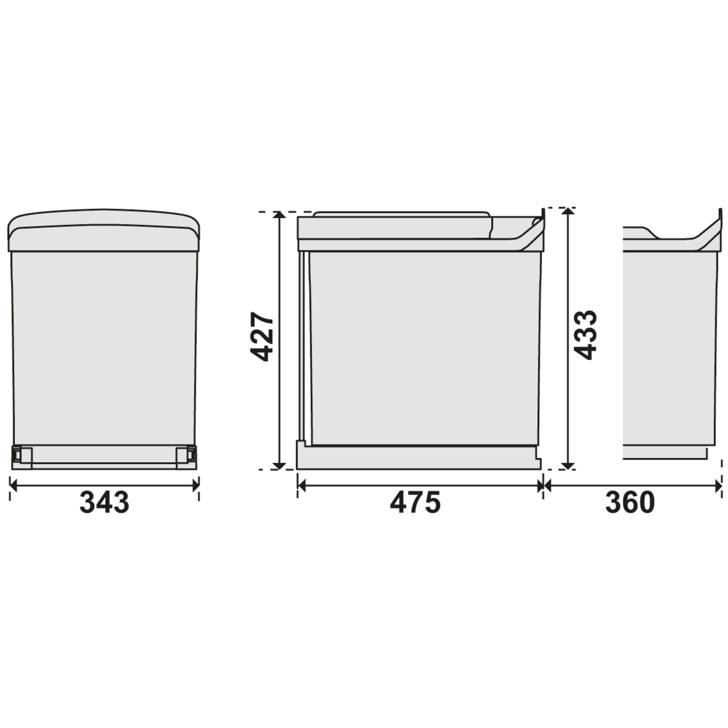 PAPELERA CORREDERA 42L P/MEUB 450
