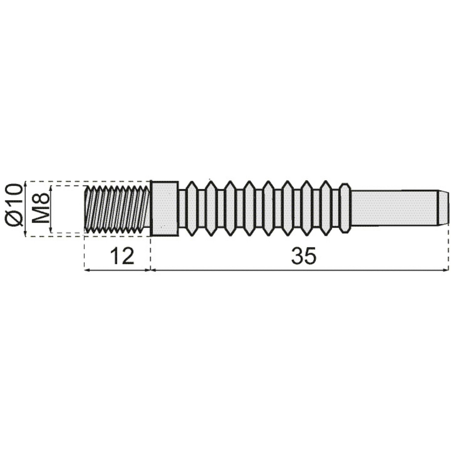 SOLIDFIX ESPÁRRAGO DE ACERO ROSCA M8 35M