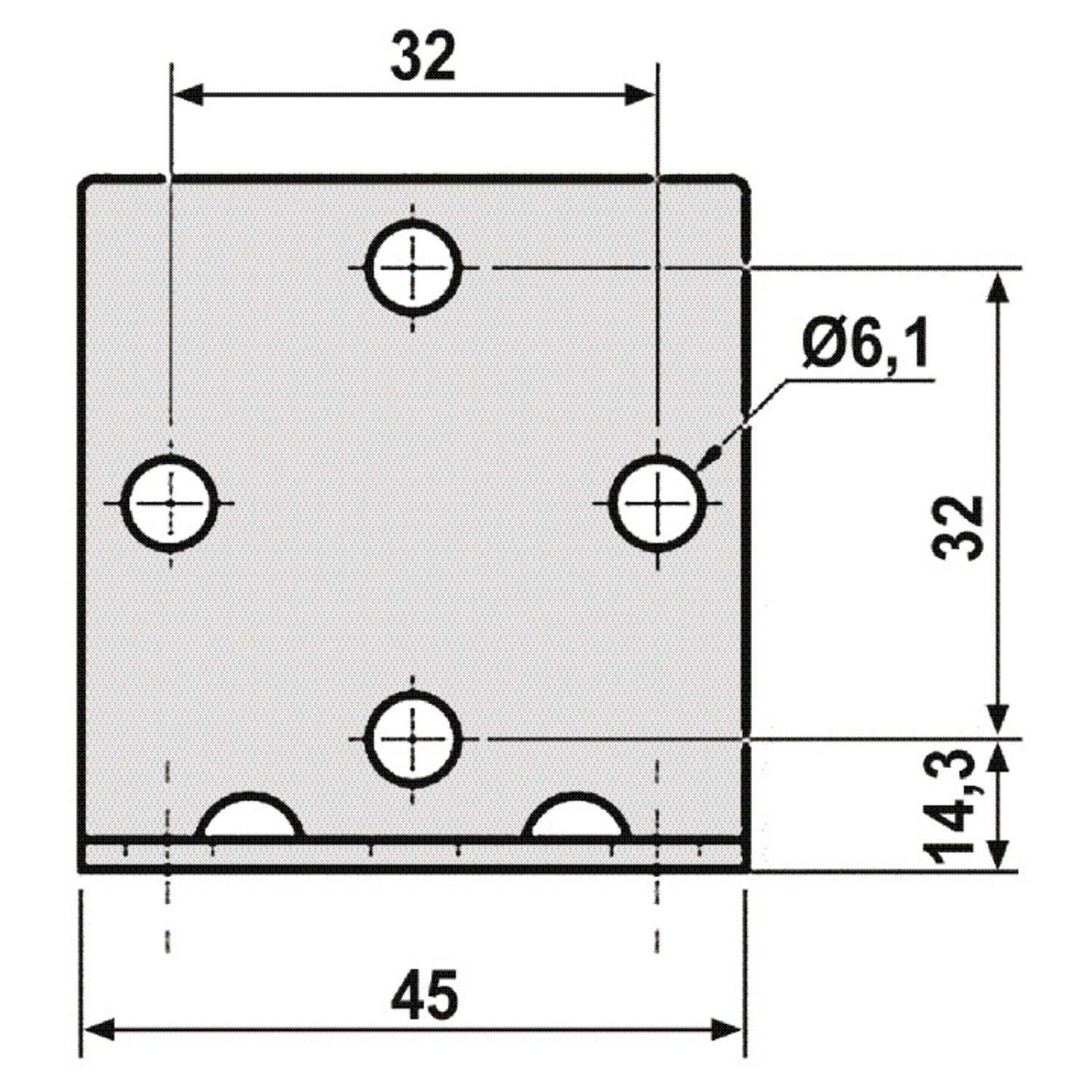 CUADRADO REFORZADO 345 ZINC EA32MM X10
