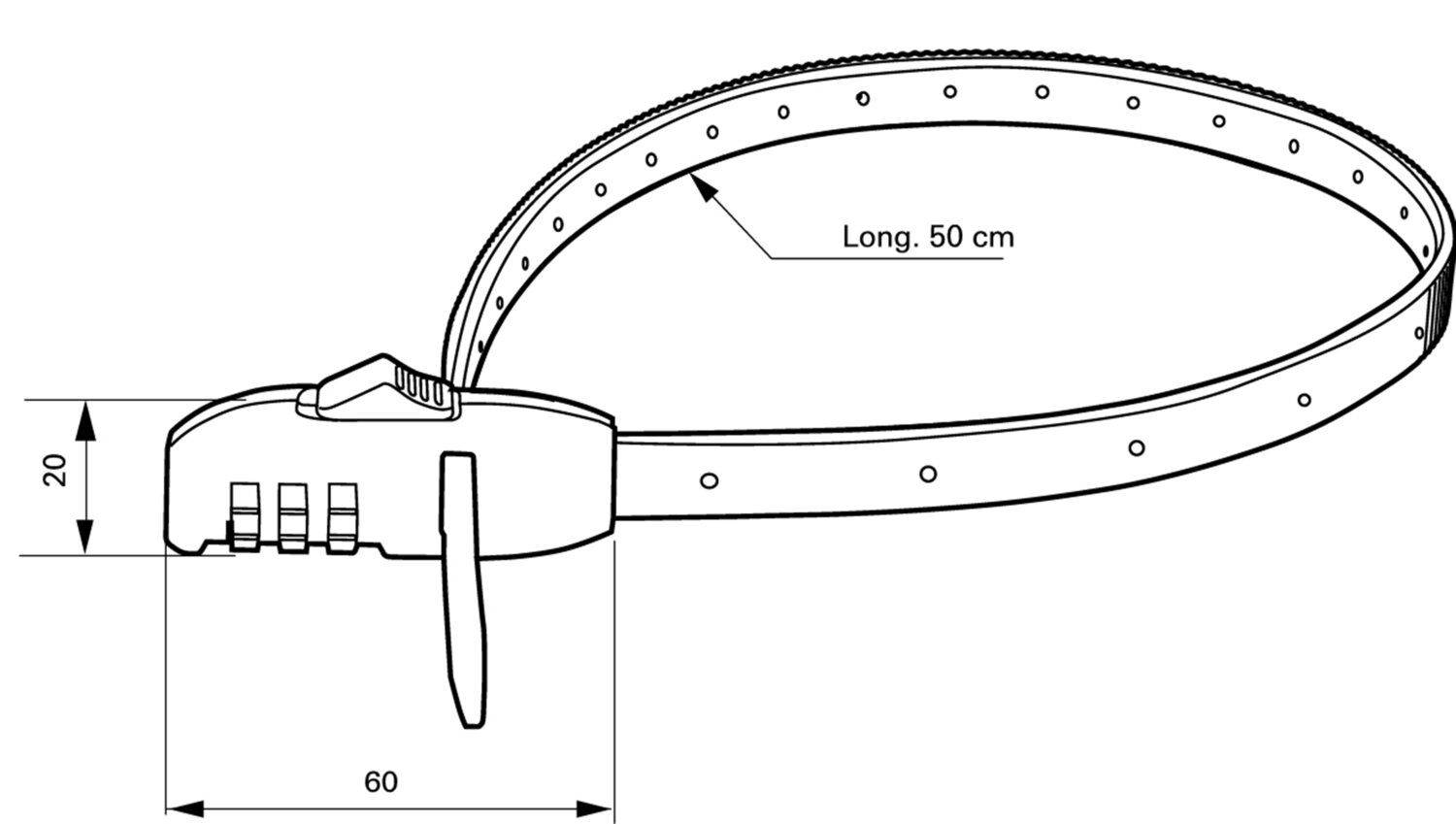 AC-PLAST COLLAR ANTIRROBO PLANO 560MM PE