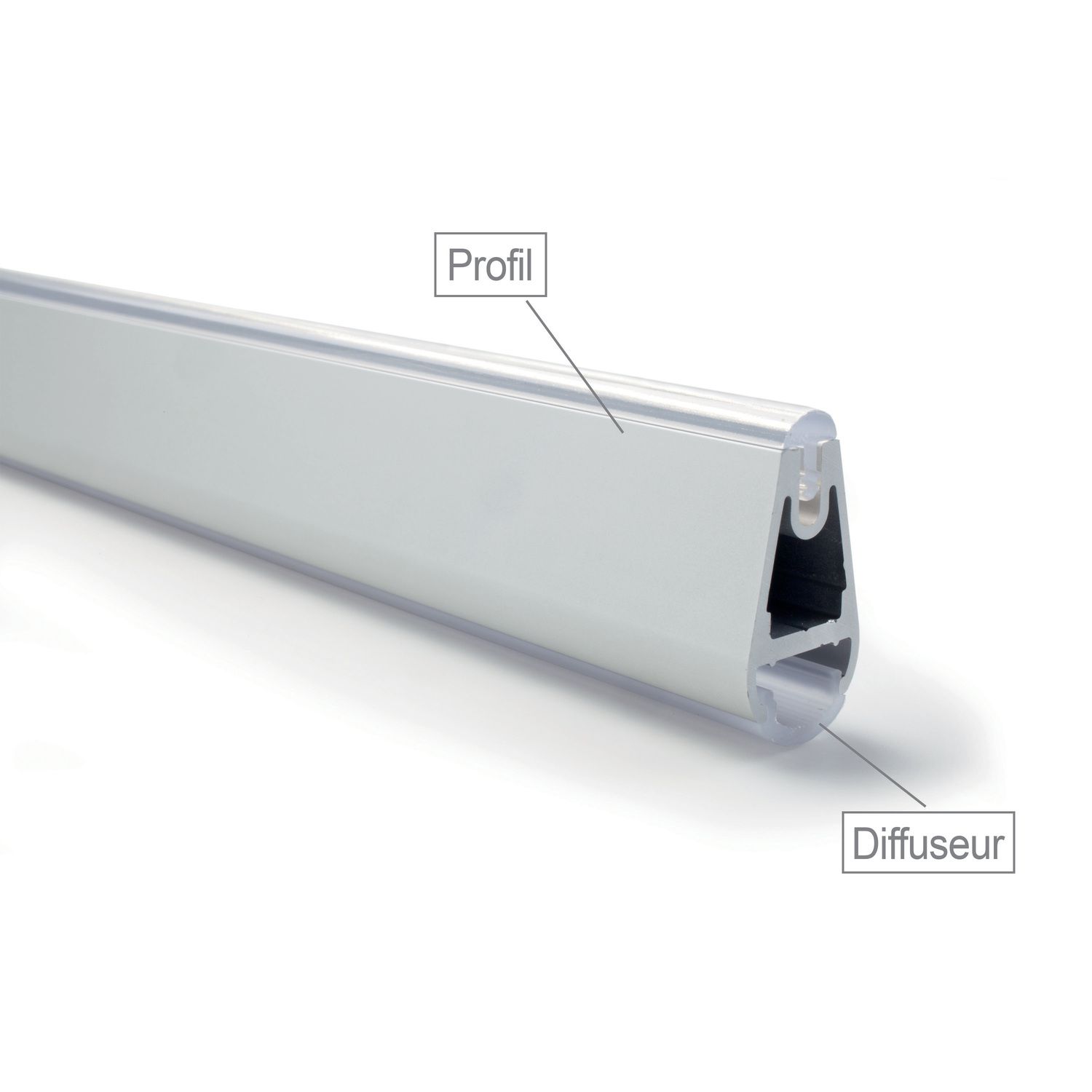 DIFUSOR OPACO PERFIL GOCCIA 2000MM