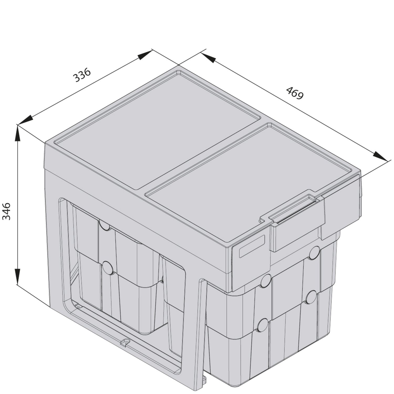 CUBO DE BASURA DESLIZANTE 16+16L