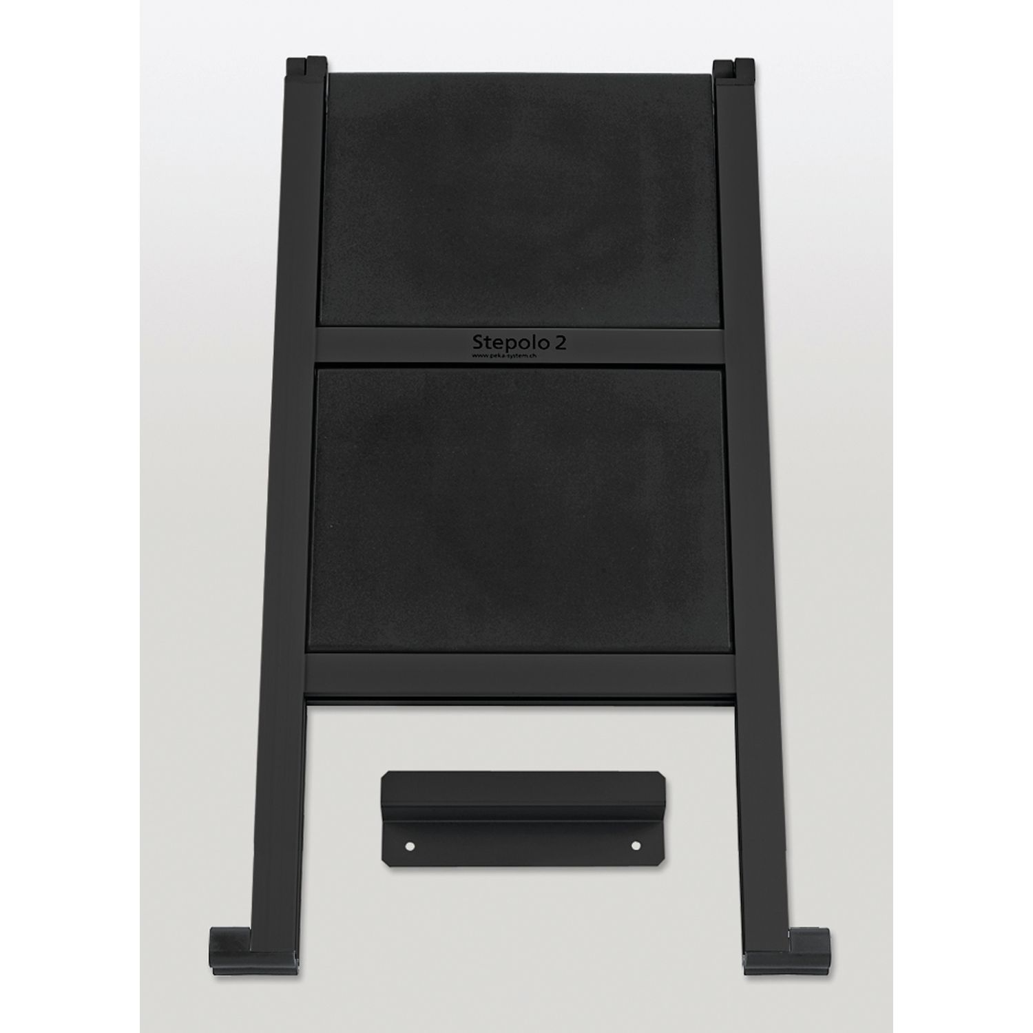 TABURETE DE 2 PELDAÑOS NEGRO H768