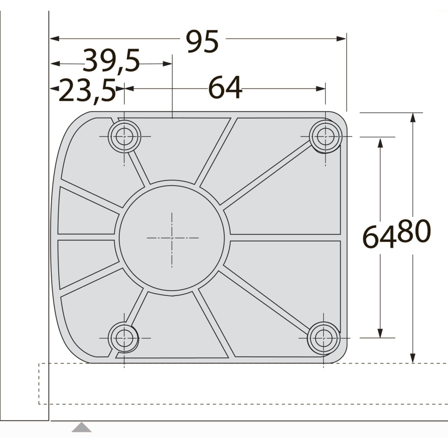BASE ATORNILLABLE PARA SOPORTE KORREKT A
