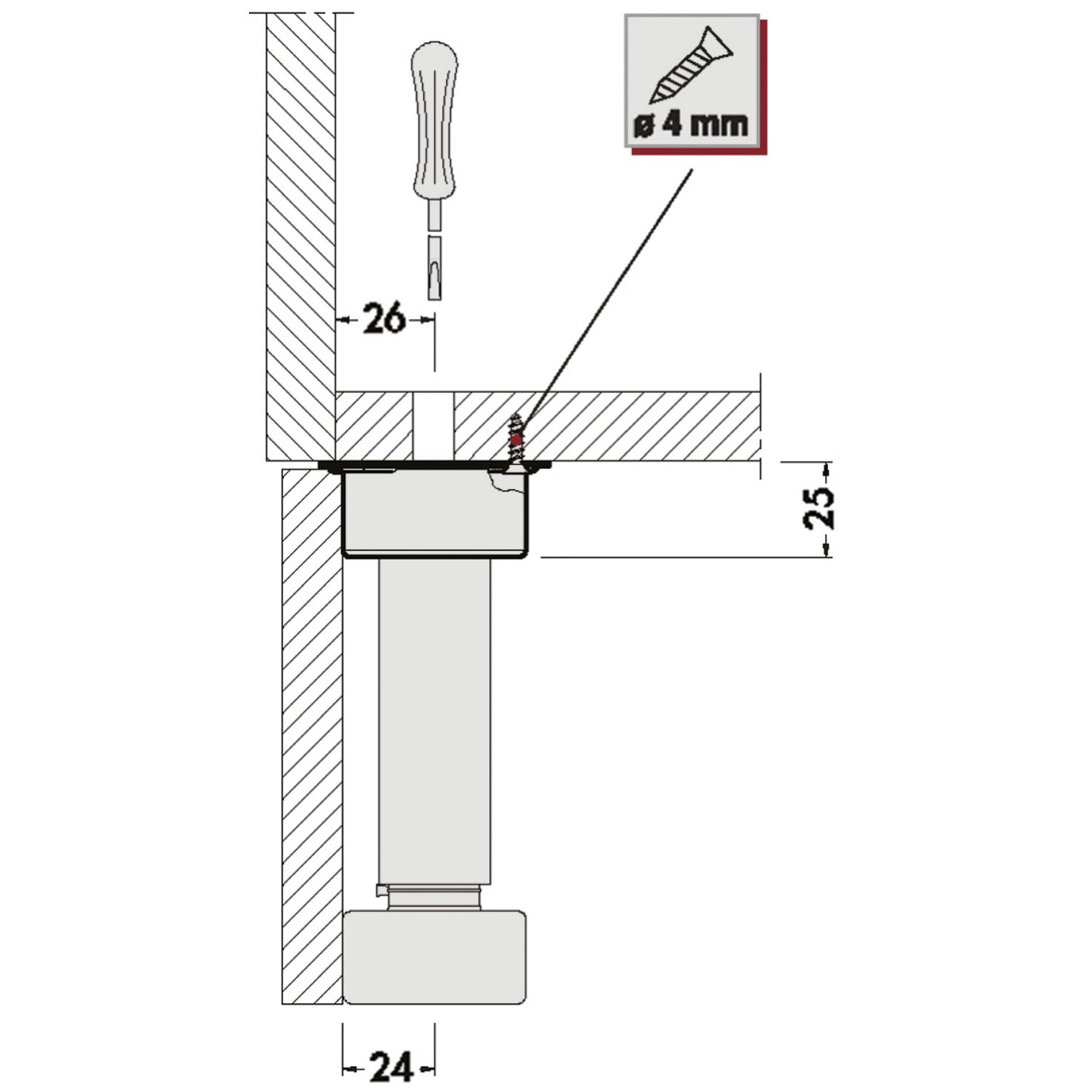 BASE METÁLICA PARA PATA DE MUEBLE