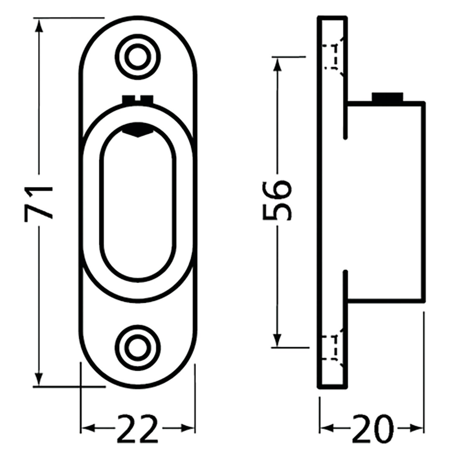 SOPORTE EXTREMO TUBO 30X14 NEGRO MATE
