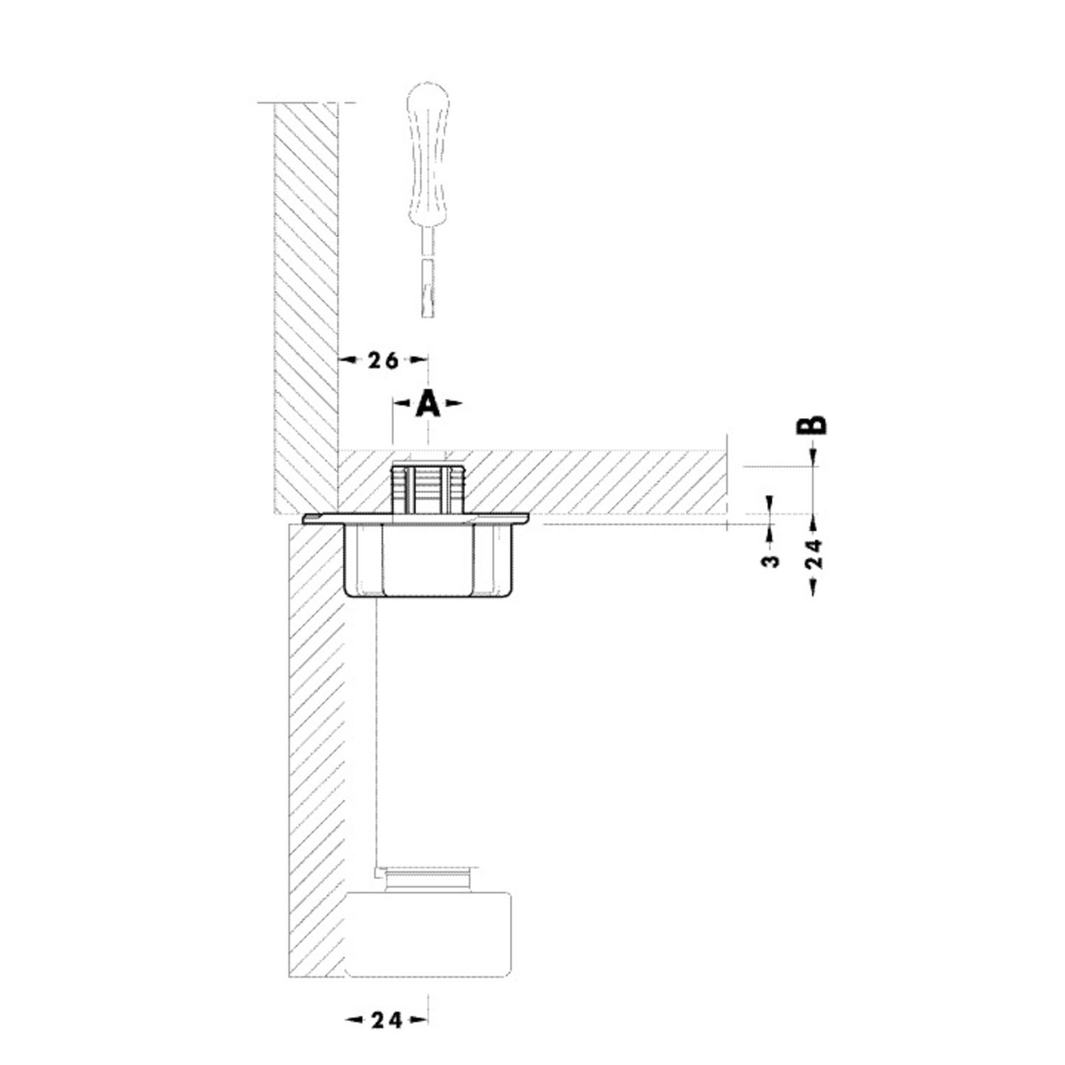 BASE TRIAN 3 MUÑONES DIAM 15 MM