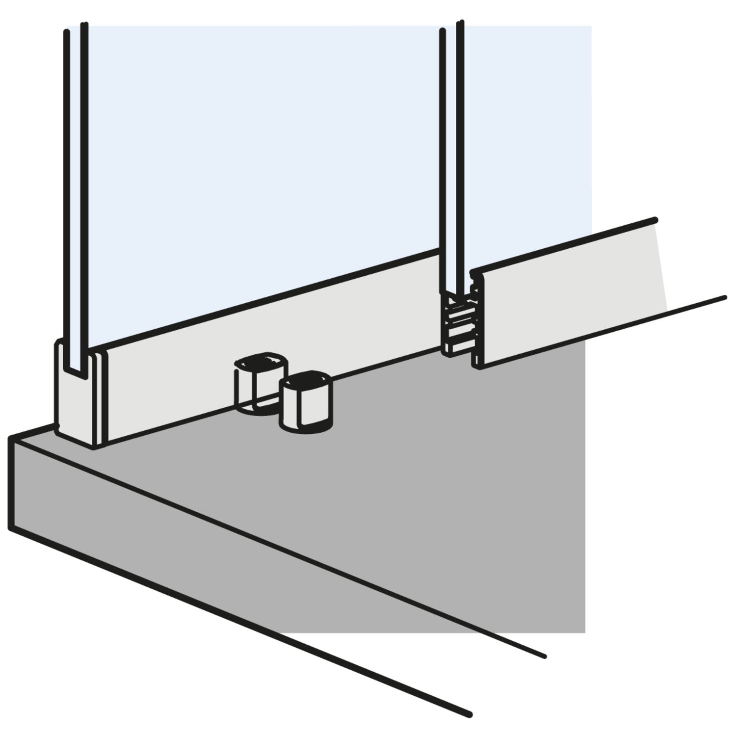 PERFIL DE MONTAJE DE ALUMINIO 2500 CLIPO