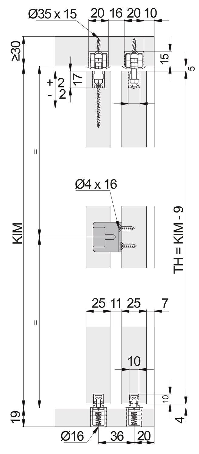 HARDWARE CLIPO 36 HMIS P/1PTE BOIS 36KG