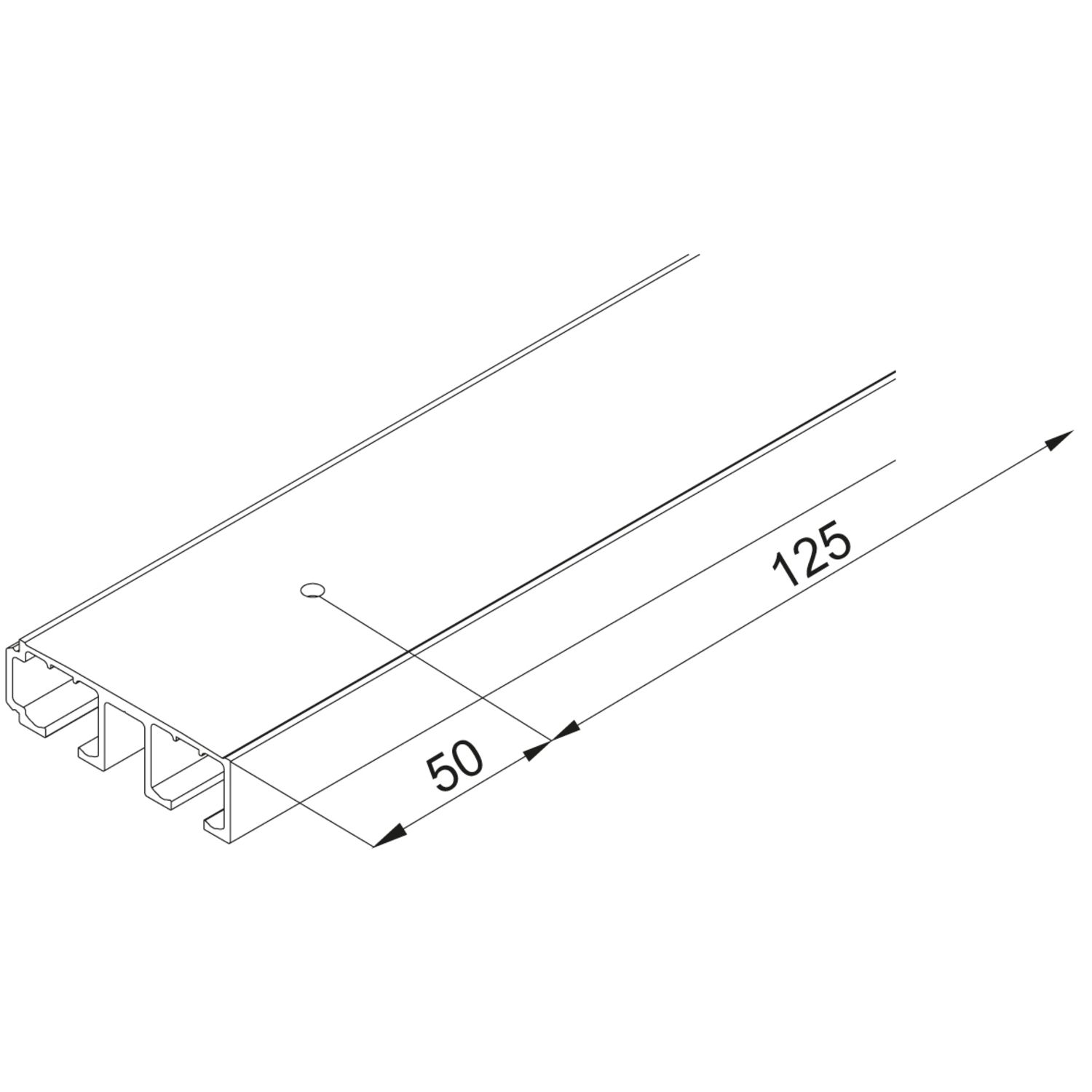 RAIL ROULT DBLE CLIP26/36 2500 ALU ANOD