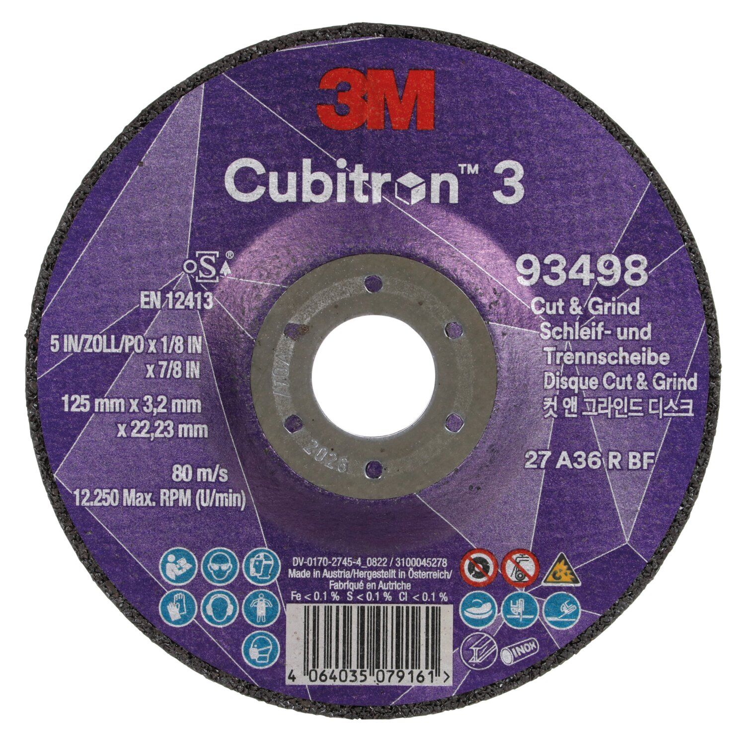 MUELA-TRONCONNER CUBI 3 D125X3,2