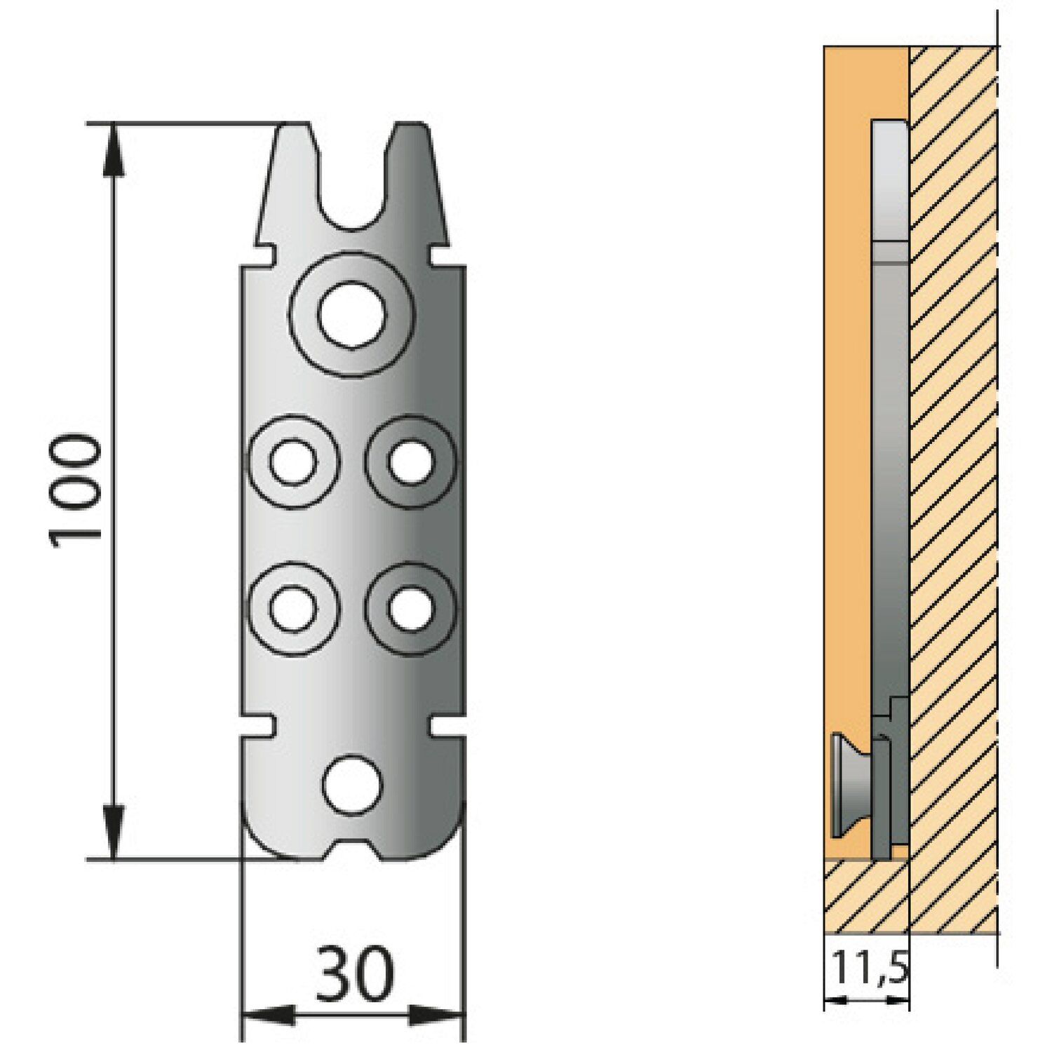Soporte de acero inoxidable Ricon® A2
